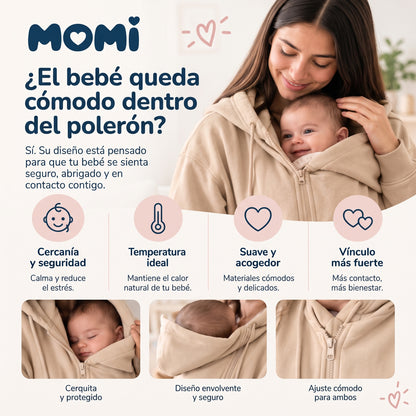 Polerón porta bebé